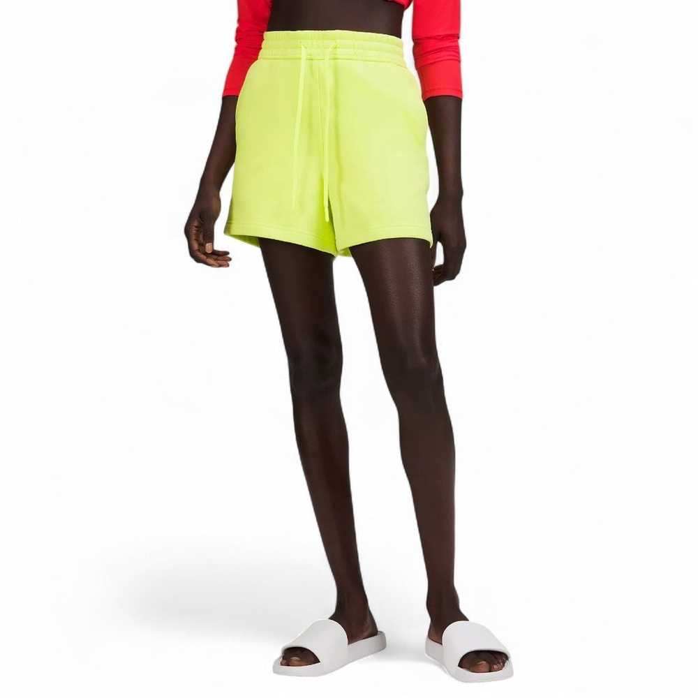 Lululemon Loungeful High Rise Fleece Shorts Electric Lemon Size 4